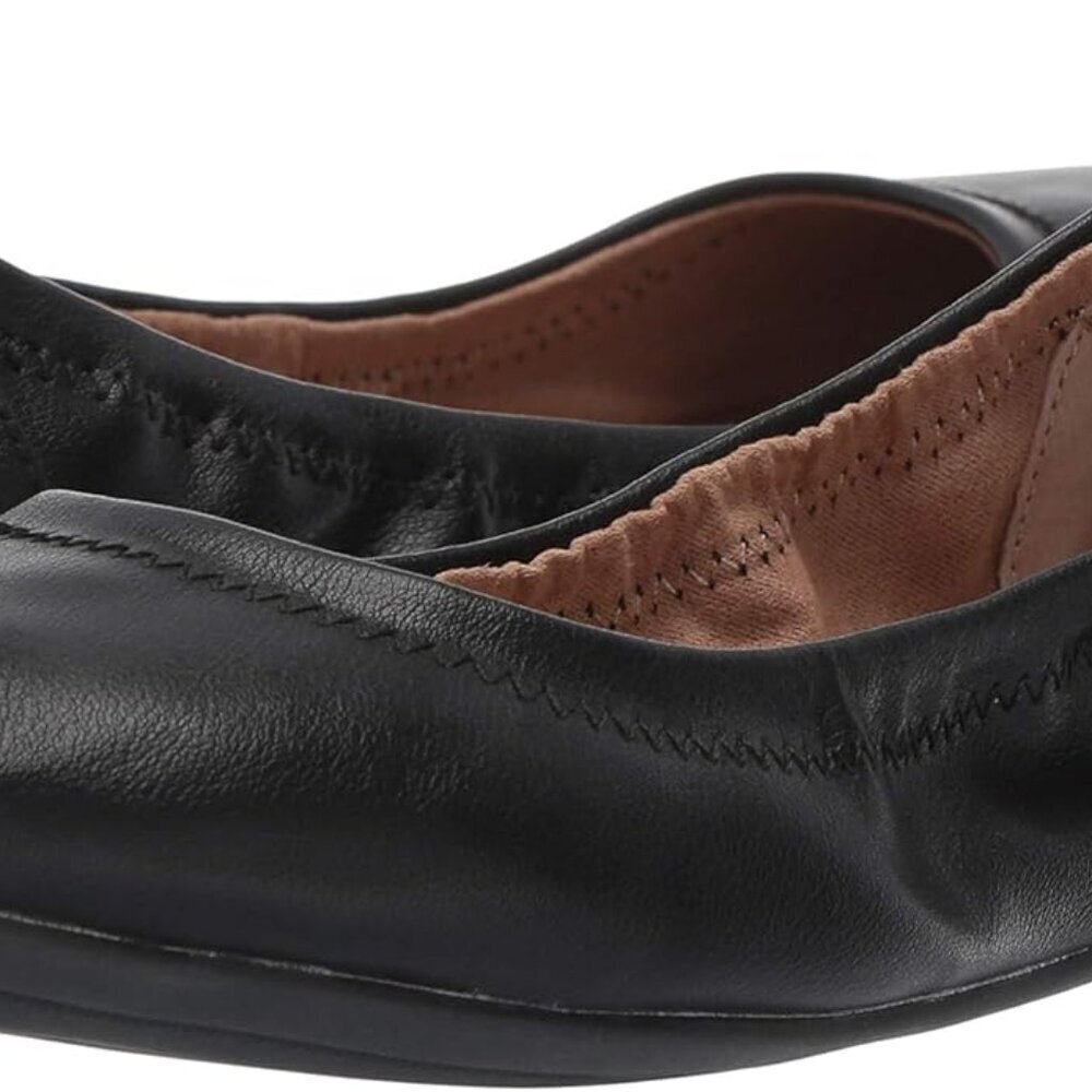 Women's Slip On Ballet Flat Faux Leather Size 8.5 Comfort Non-slip Sole - Picture 7 of 9